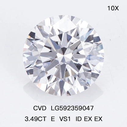 1ct 1.5ct 2ct 2.5ct 3ct 5ct With IGI certificate Round Lab Grown Diamonds  CVD HPHT Laboratory Diamond Wholesales
